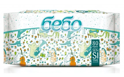 Бебо Мокри кърпи Sensitive 80бр