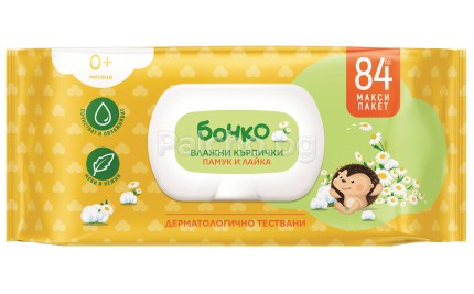 Бочко Мокри кърпи с Лайка 84бр.