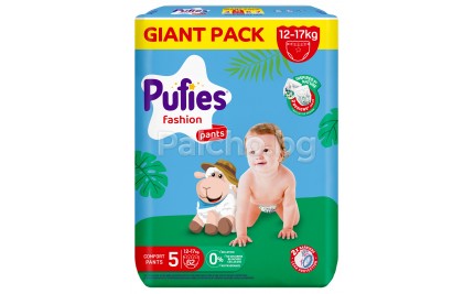  Пуфис Giant Pack гащички 5 Pants 5 еднократни гащички 12-17кг. 62бр.