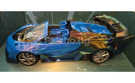 Кола с радиоконтрол Max speed racer 3D светлини синя