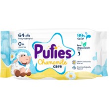 Мокри кърпи Пуфис 99% вода - Pufies Chamomile 64бр.